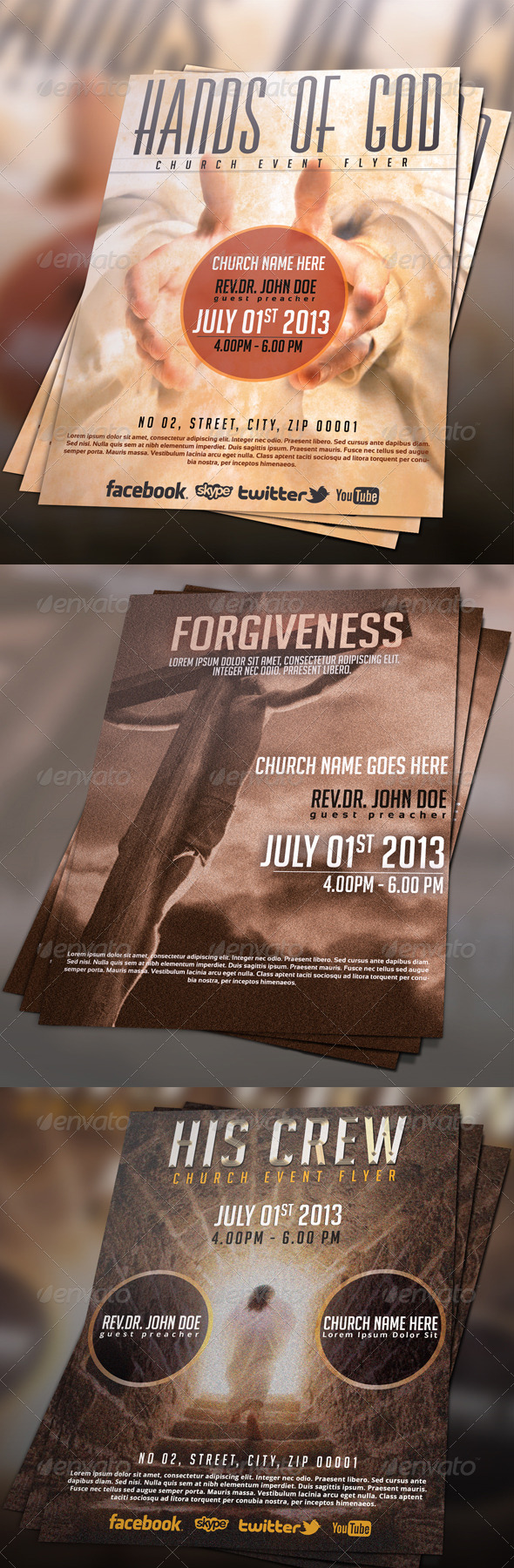 Church Flyer Poster Bundle 01 Church Flyer Poster Bundle 01