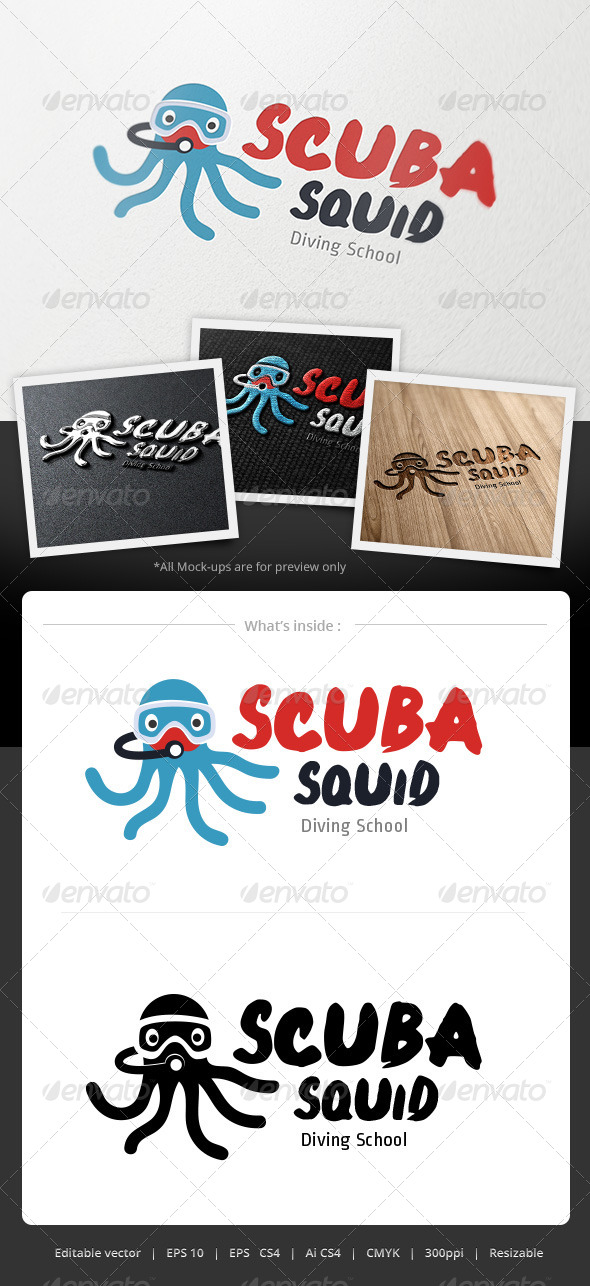 Scuba Squid Logo Scuba Squid Logo