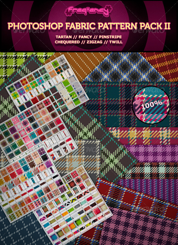 Photoshop Fabric Pattern Pack II - Textures / Fills / Patterns Photoshop