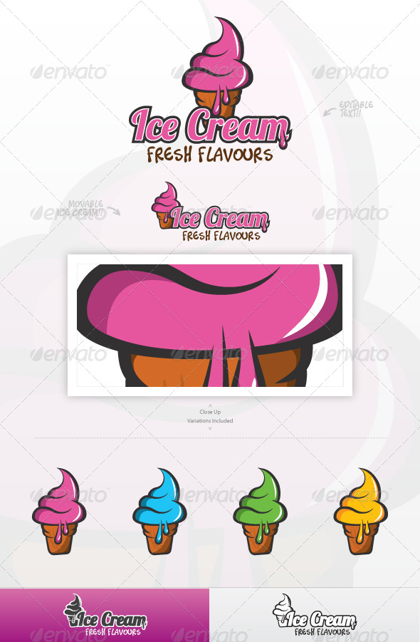 Ice Cream Logo - Food Logo Templates