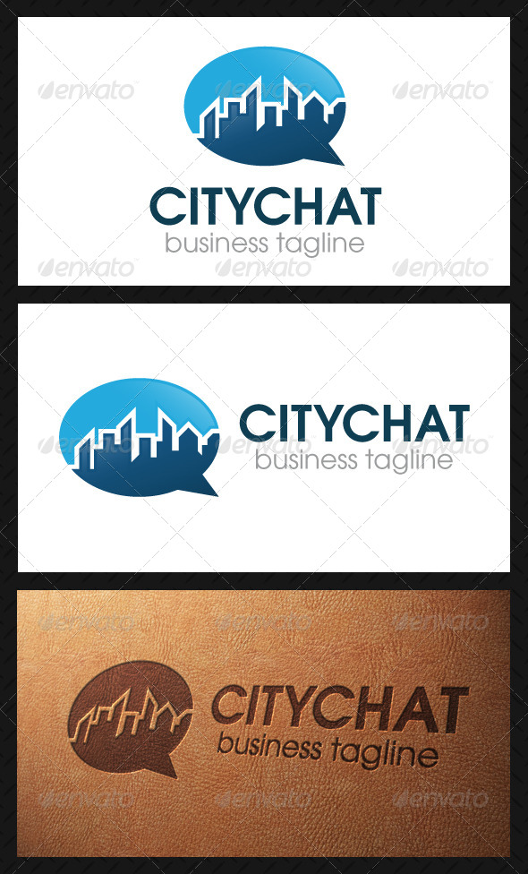 City Chat Logo Template City Chat Logo Template