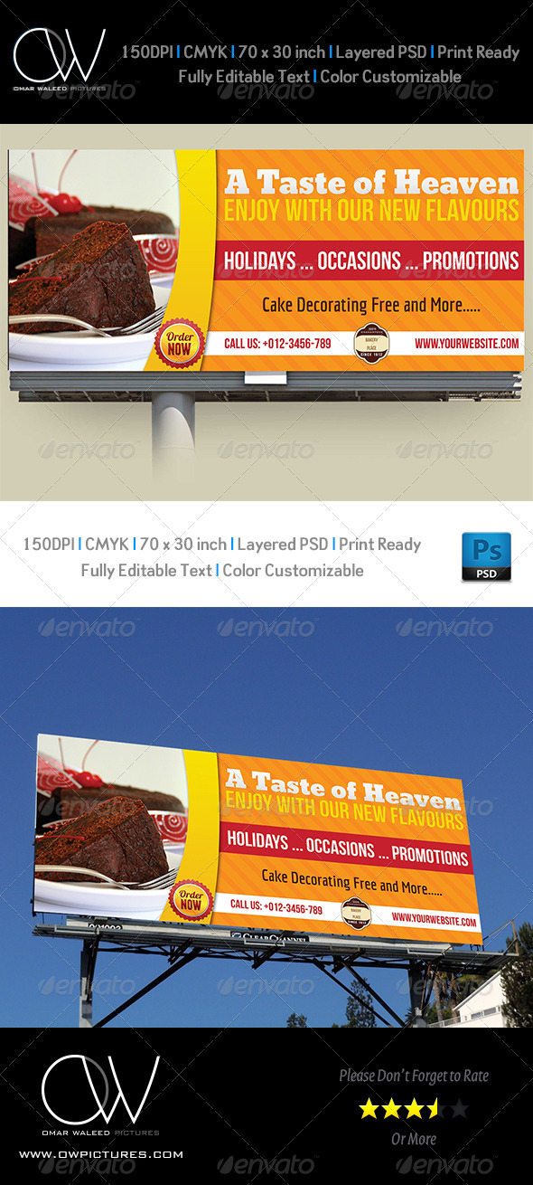 Cake Billboard Template Cake Billboard Template
