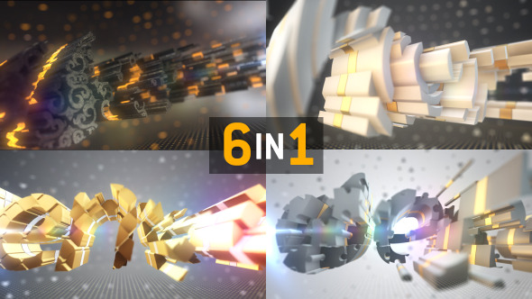 Sliced Logo Text Element 3D Reveal Sliced Logo Text Element 3D Reveal