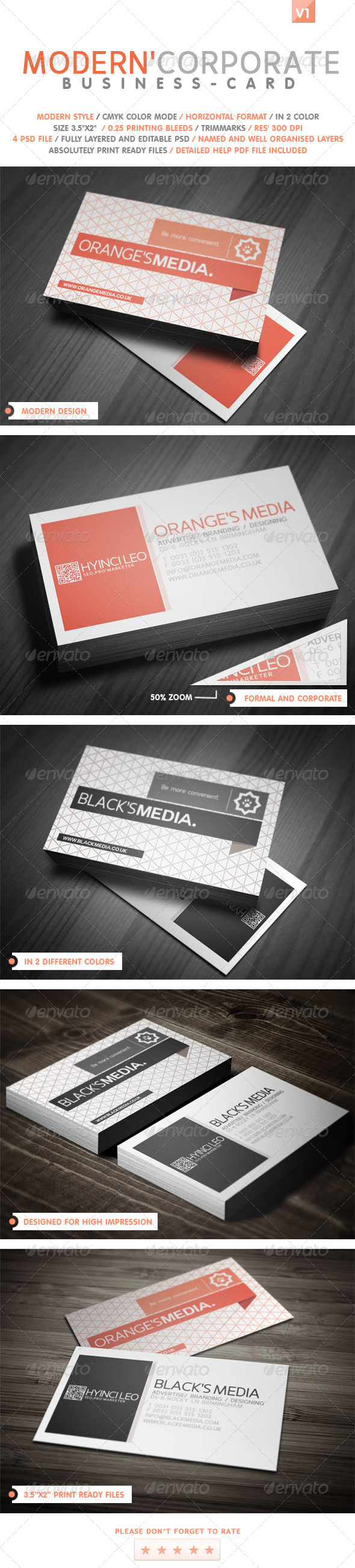 Modern Corporate Business Card Modern Corporate Business Card