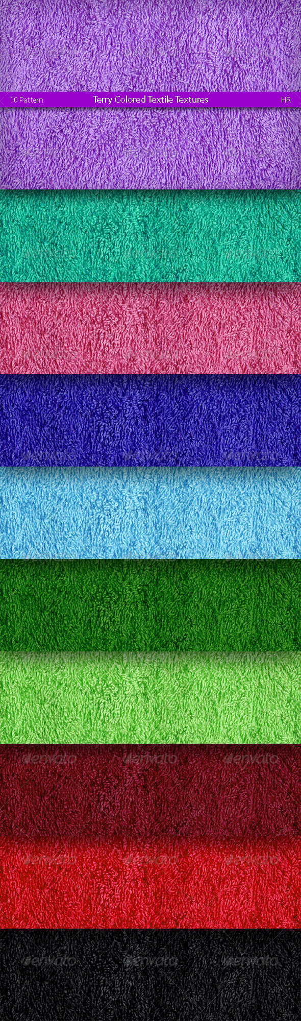 Terry Colored Textile Texture - 3DOcean Item for Sale