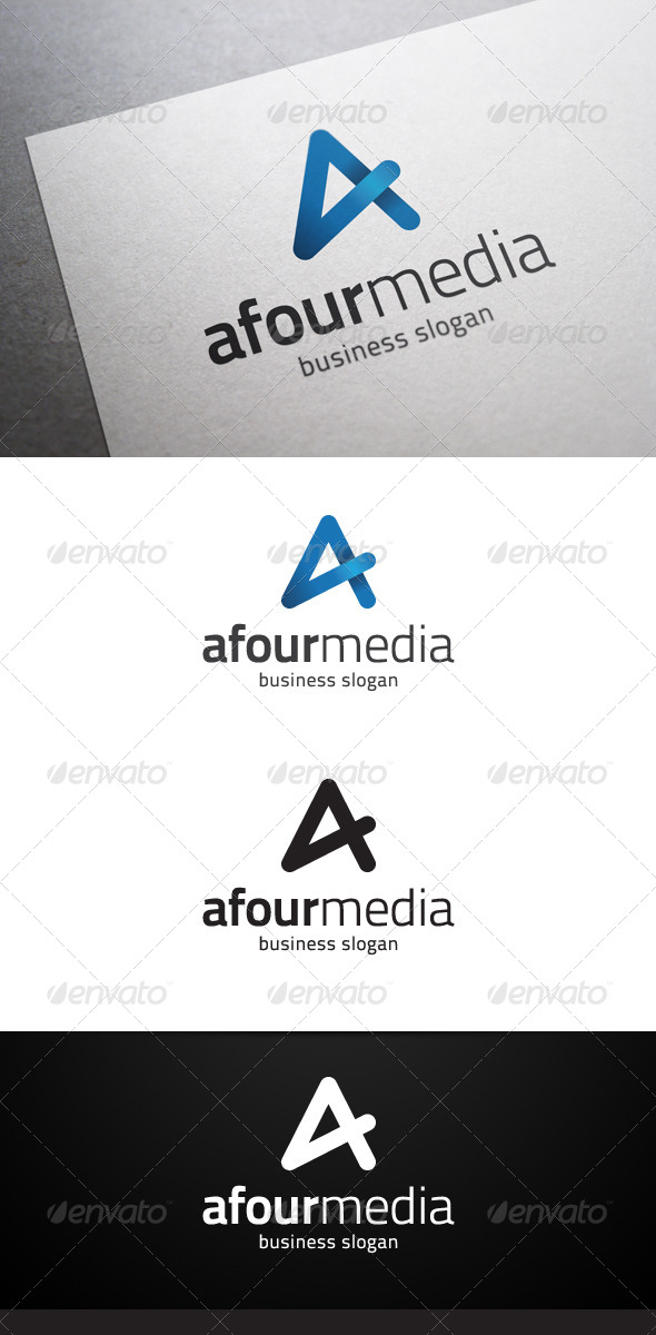 Afour Media A Letter Logo Afour Media A Letter Logo