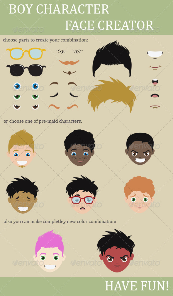 Character Boy Face Creation Character Boy Face Creation