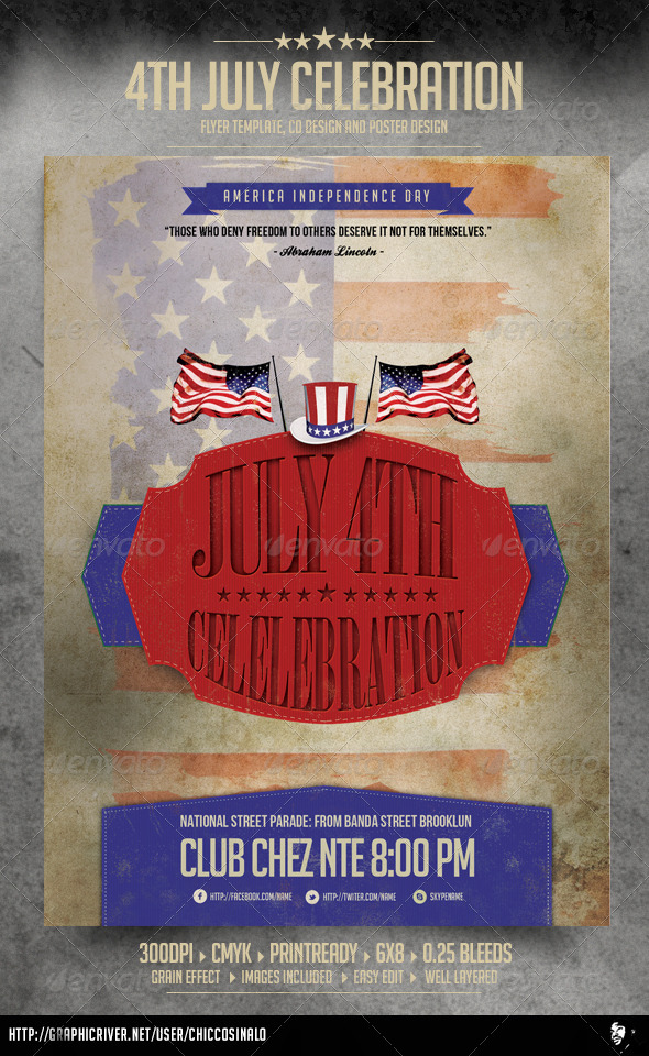4th of July Flyer Template - Events Flyers
