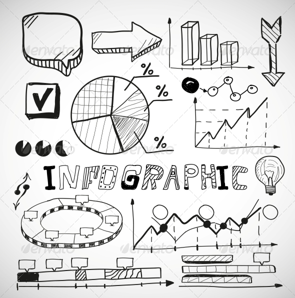 Infographic Business Graphs Doodles Infographic Business Graphs Doodles