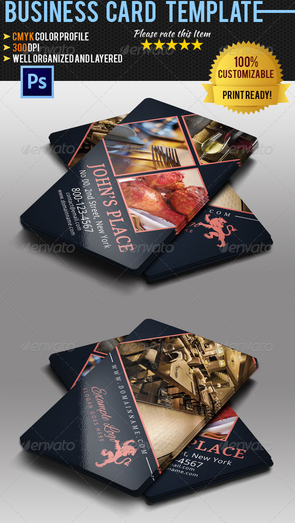 Restaurant Chef Business Card 2 Restaurant Chef Business Card 2