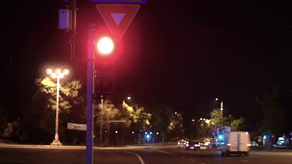 Traffic Light in The City At Night Time Lapse Traffic Light in The City At Night Time Lapse