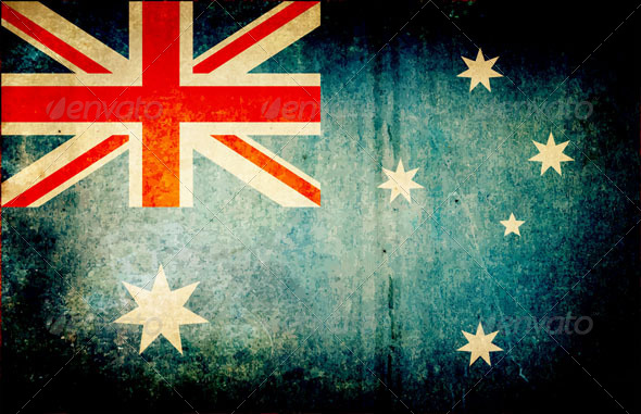 Grunge Dirty Australia Flag