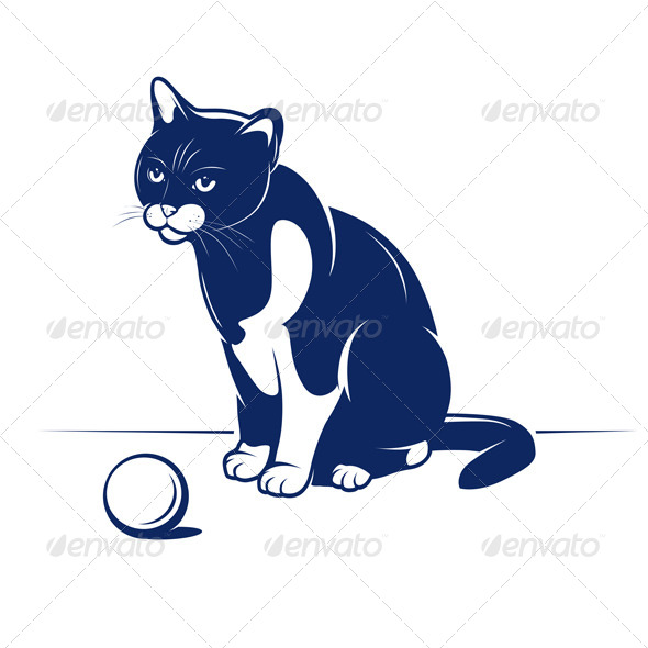 Cartoon Cheerful Cat Cartoon Cheerful Cat