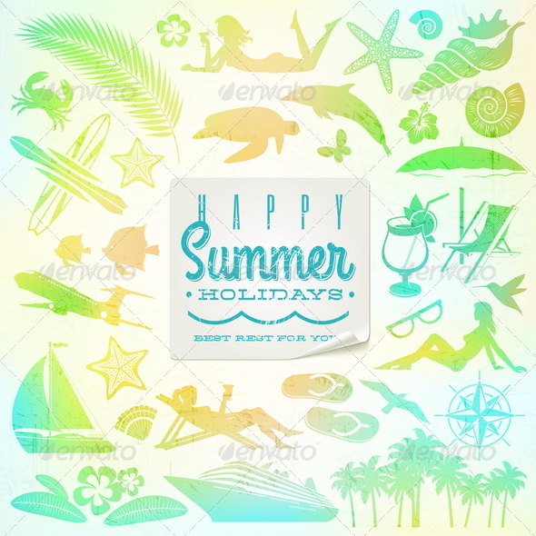 Rest and Travel Vector Set Rest and Travel Vector Set