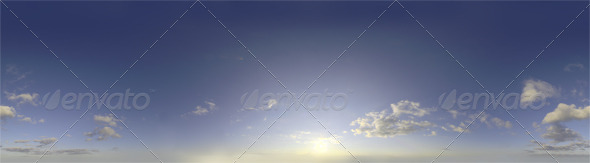 Skydome HDRI - Sunset Clouds V - 3DOcean Item for Sale
