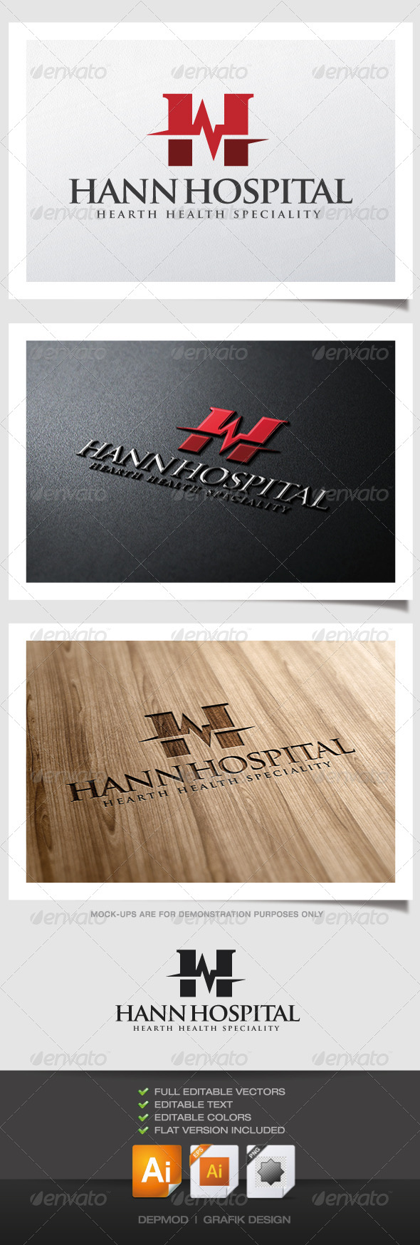 Hann Hospital Logo - Letters Logo Templates