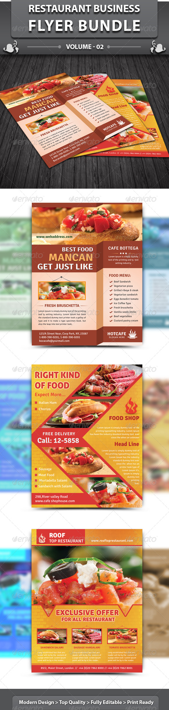 Restaurant Business Flyer | Bundle 2