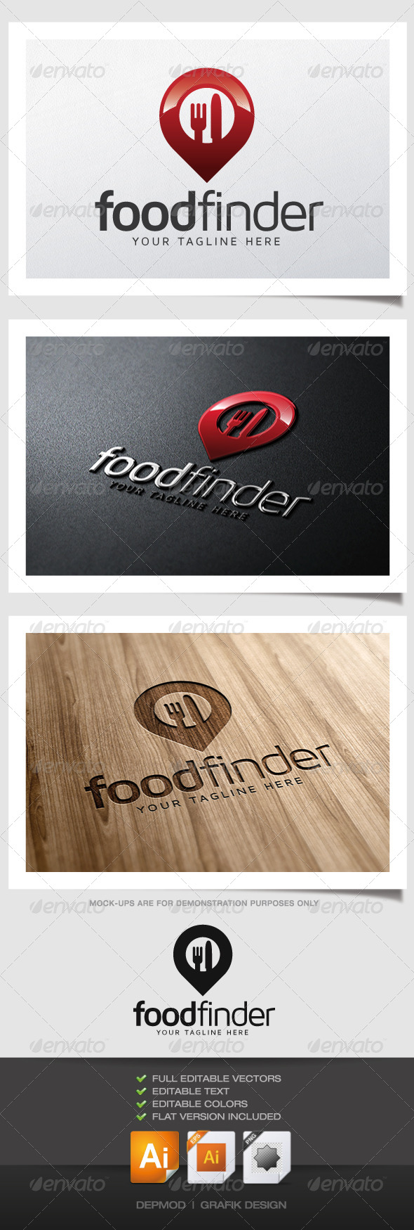 Food Finder Logo - Food Logo Templates