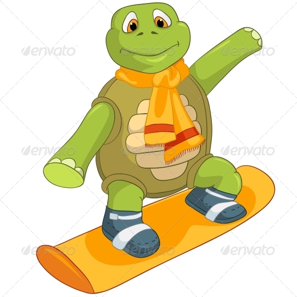 Turtle Snowboarding Turtle Snowboarding