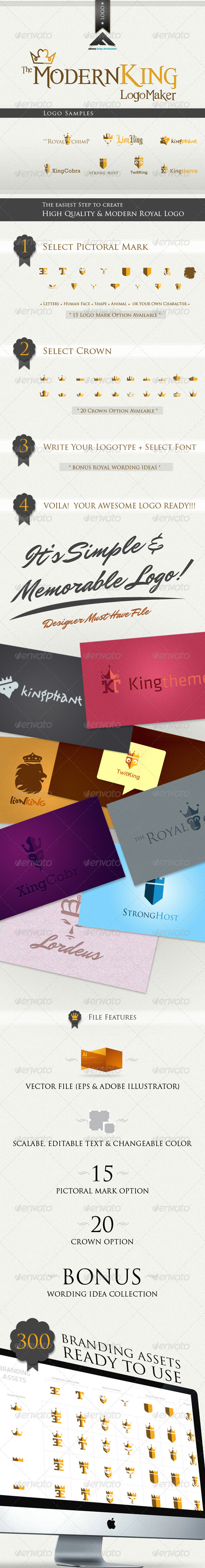 Modern King Logo Kit Modern King Logo Kit