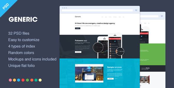 Generic - Unique flat PSD showcase