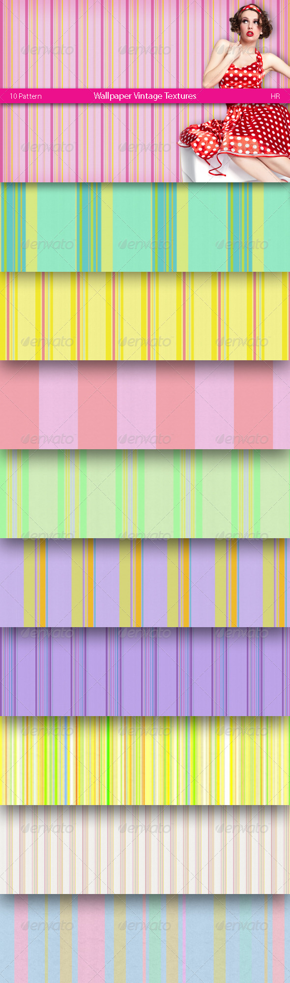 Wallpaper Vintage Textures - 3DOcean Item for Sale