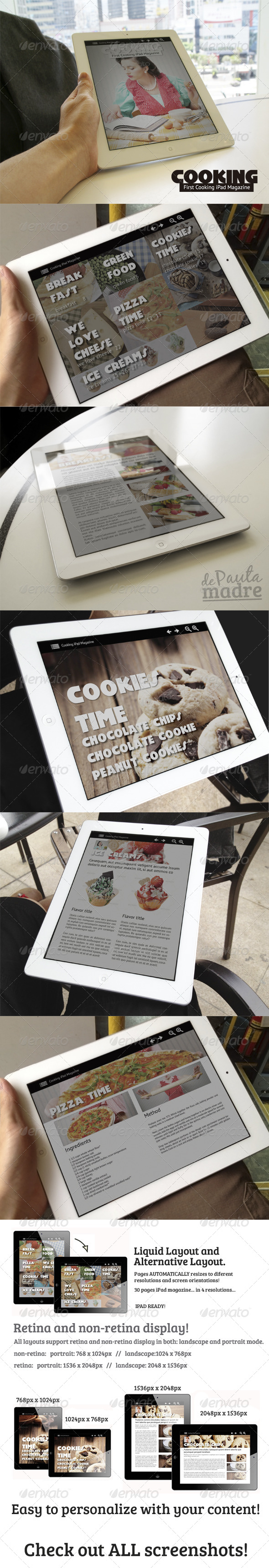 GraphicRiver Cooking iPad Magazine in 4 resolutions 4734170 GraphicRiver Cooking iPad Magazine in 4 resolutions 4734170