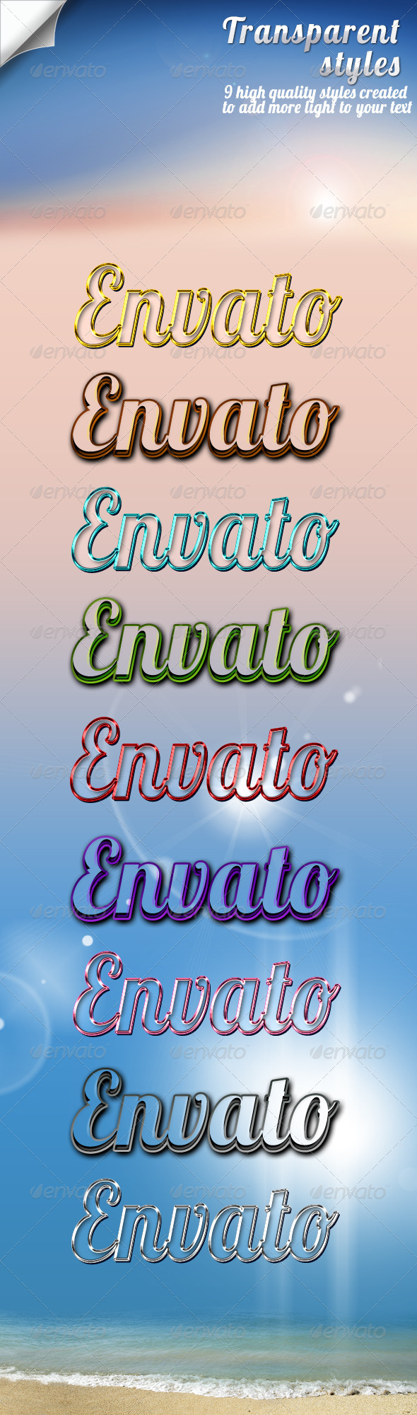 Transparent Styles - Text Effects Styles