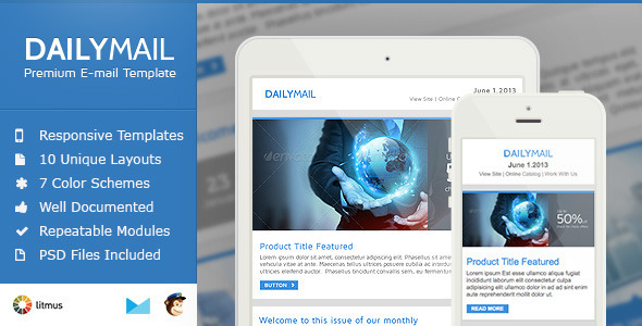 Daily Mail - Clean & Responsive Email Template