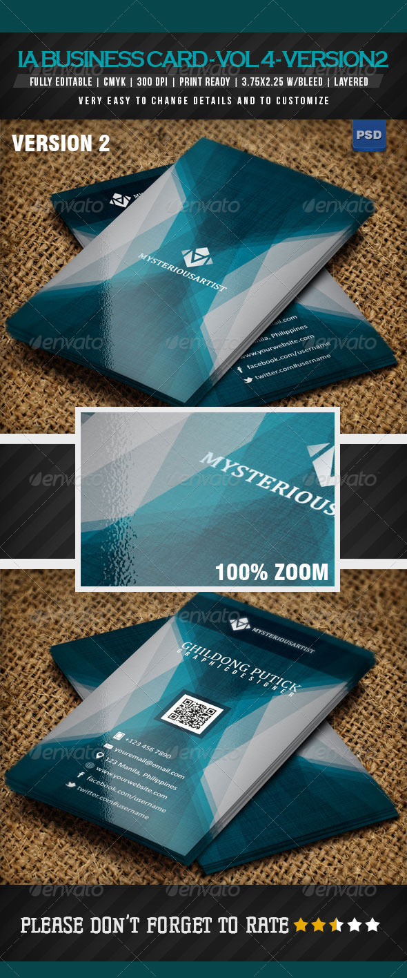 IA Business Card Vol.4 - Version 2 - Business Cards Print Templates
