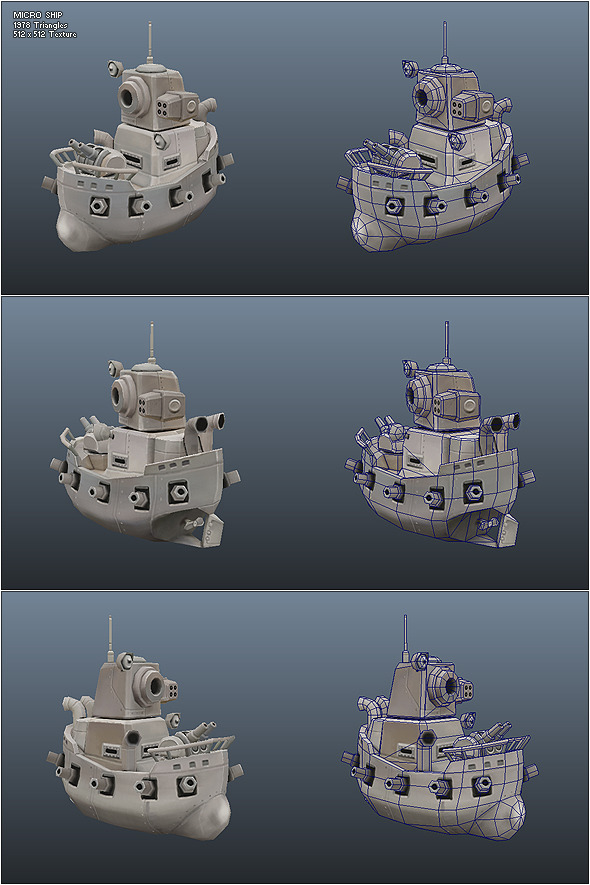 Low Poly Micro Ship Low Poly Micro Ship