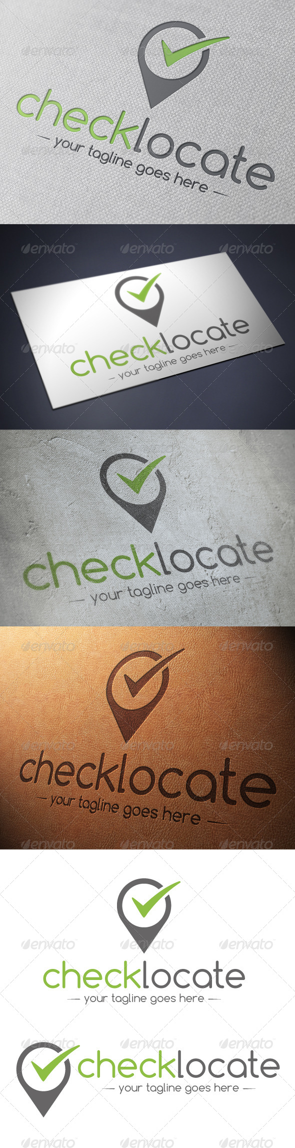 Locator Tick Check Mark Logo Template - Symbols Logo Templates