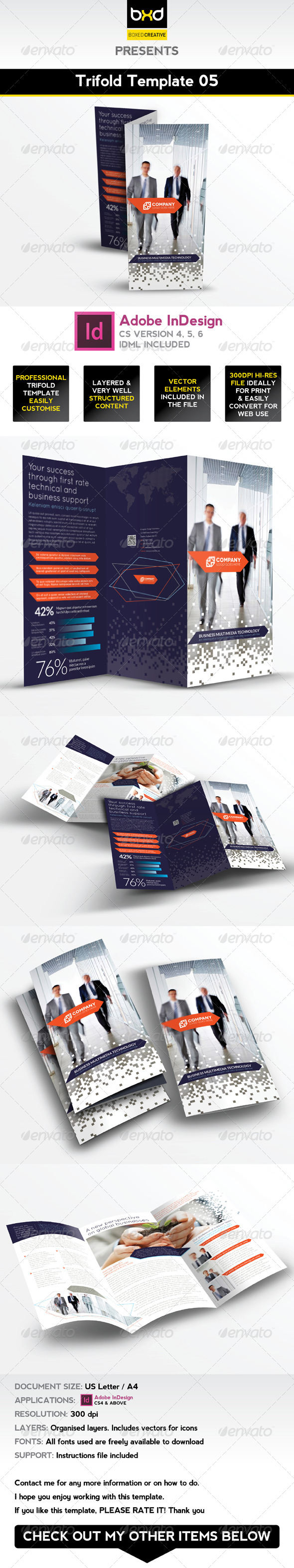 Trifold Brochure Template 05 InDesign Layout Trifold Brochure Template 05 InDesign Layout