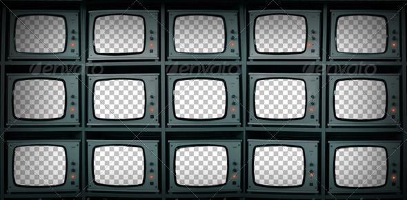 CCTV Monitors Cut-Out Screens CCTV Monitors Cut-Out Screens
