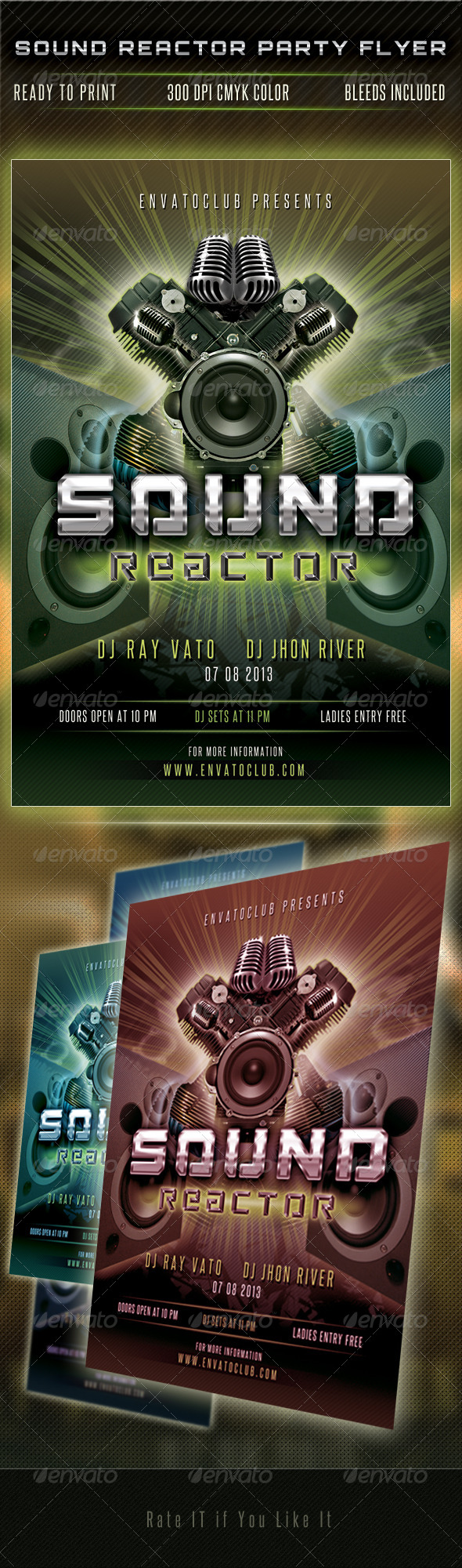 Sound Reactor Party Flyer Sound Reactor Party Flyer