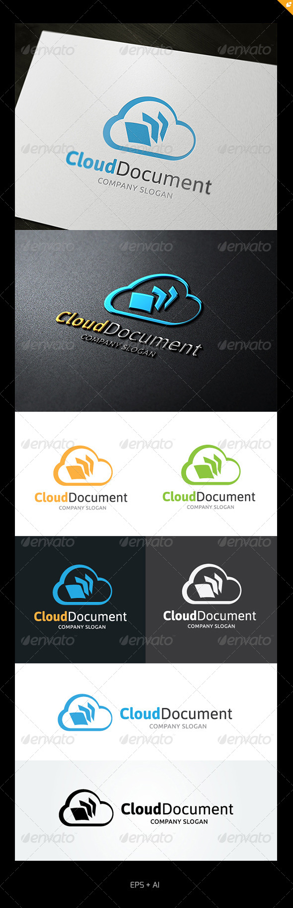 Cloud Document Logo Cloud Document Logo