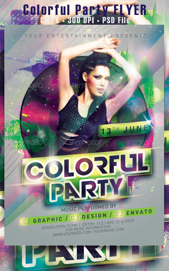 Colorful Party Flyer - Events Flyers