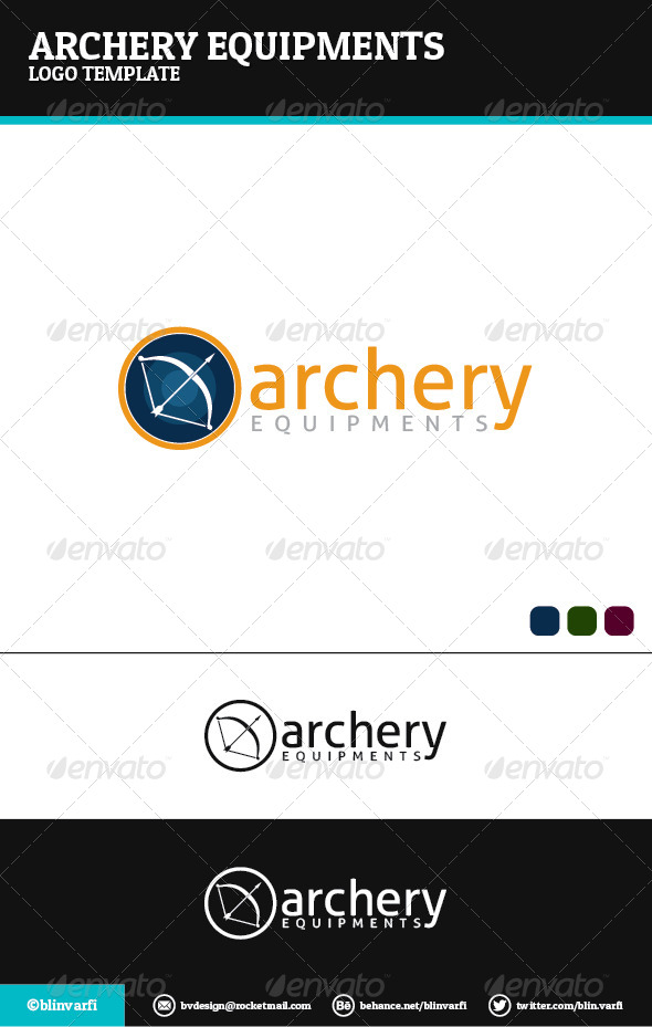 Archery Equipments Logo Template - Objects Logo Templates