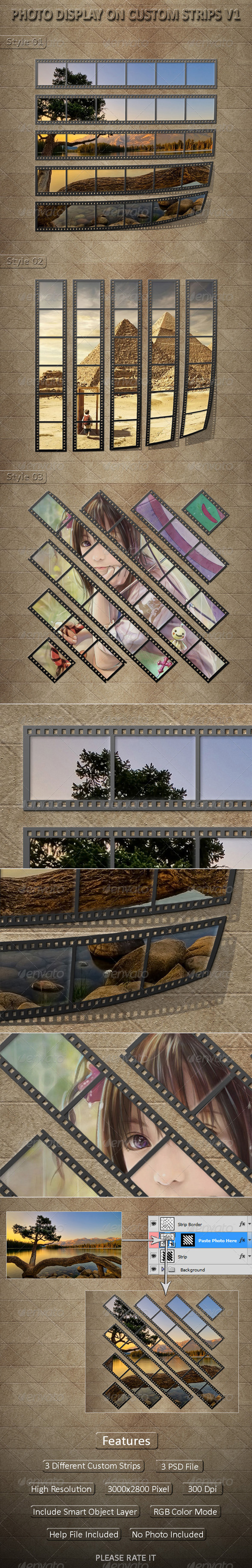 Photo Display on Custom Strips V1 Photo Display on Custom Strips V1