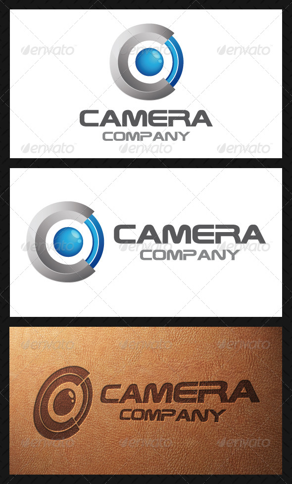 Camera Lens Logo Template - 3d Abstract