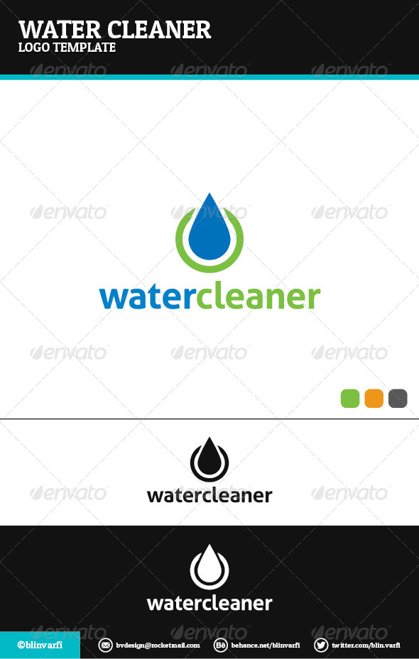 Water Cleaner Logo Template - Symbols Logo Templates