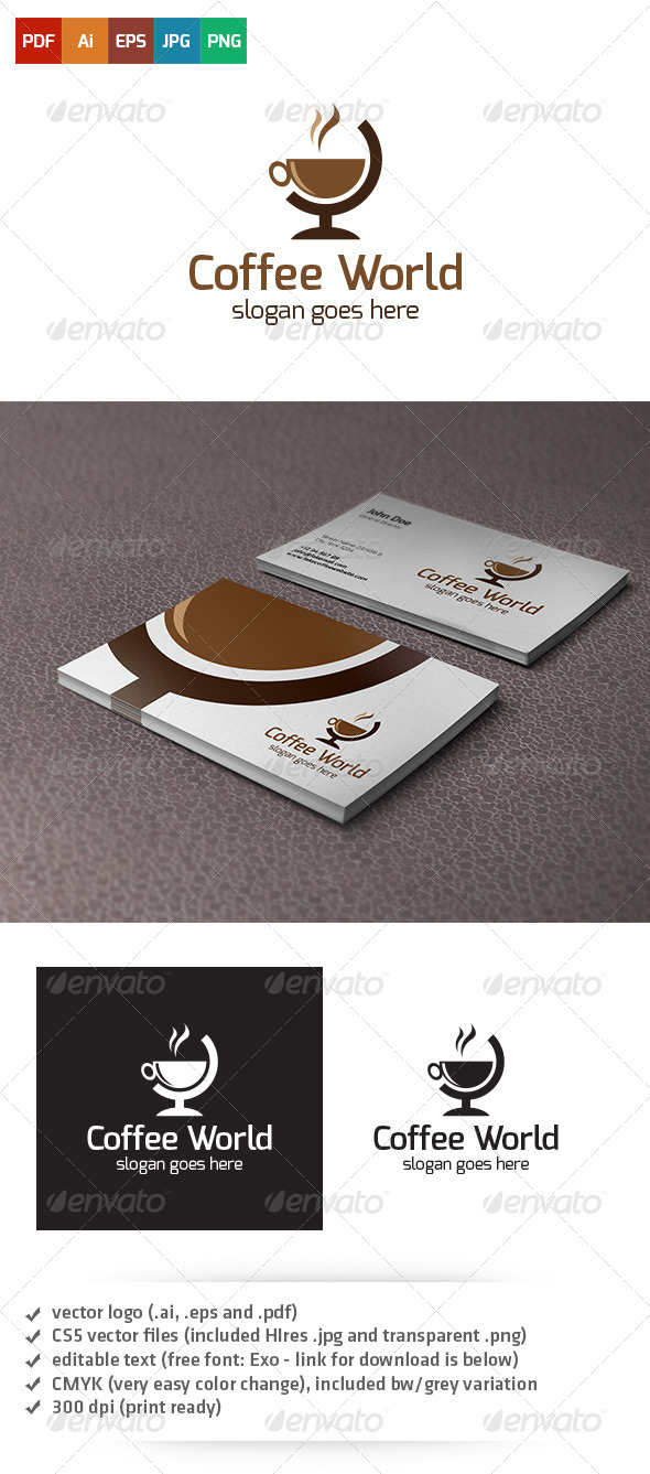 Coffee World Logo - Abstract Logo Templates