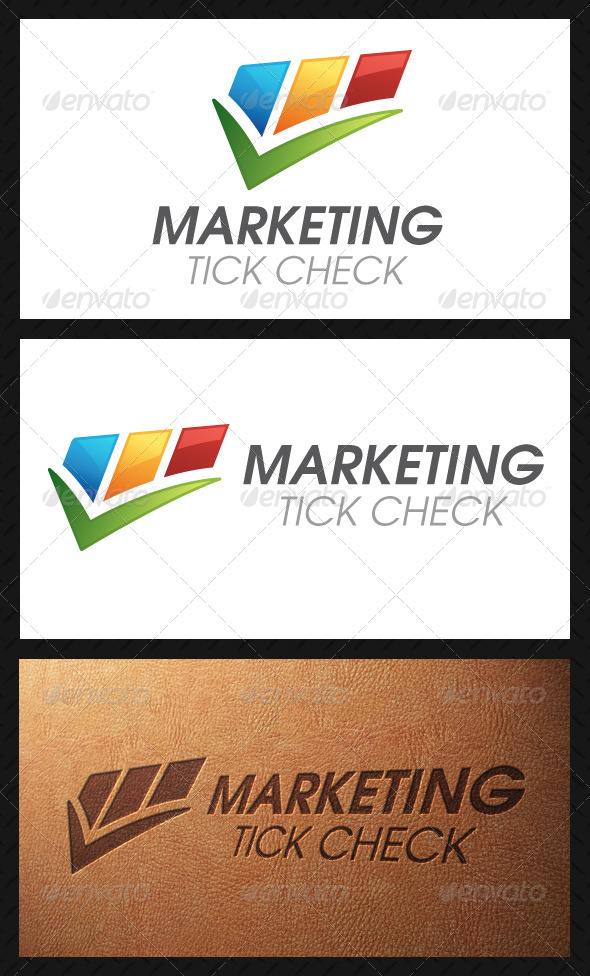 Marketing Tick Check Mark Logo Template Marketing Tick Check Mark Logo Template