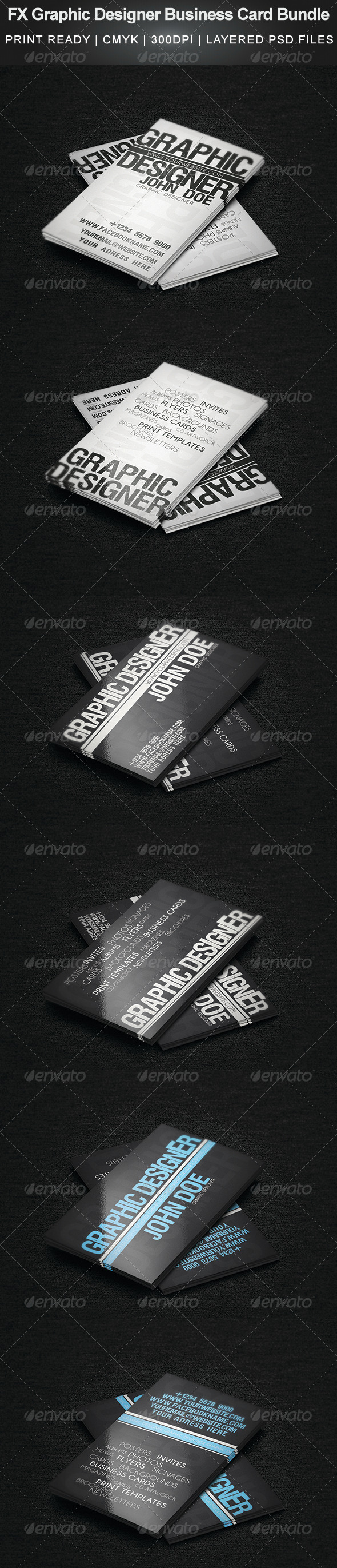 FX Graphic Designer Business Card Bundle FX Graphic Designer Business Card Bundle