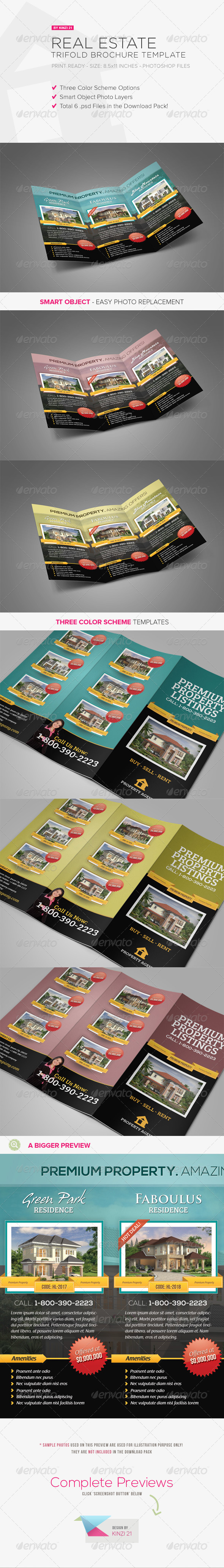 Real Estate Trifold Brochure Real Estate Trifold Brochure