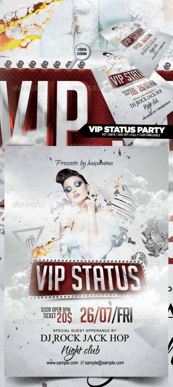 VIP Status Party Flyer - Flyers Print Templates