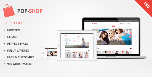 Popshop - Retail, Shopping, eCommerce PSD