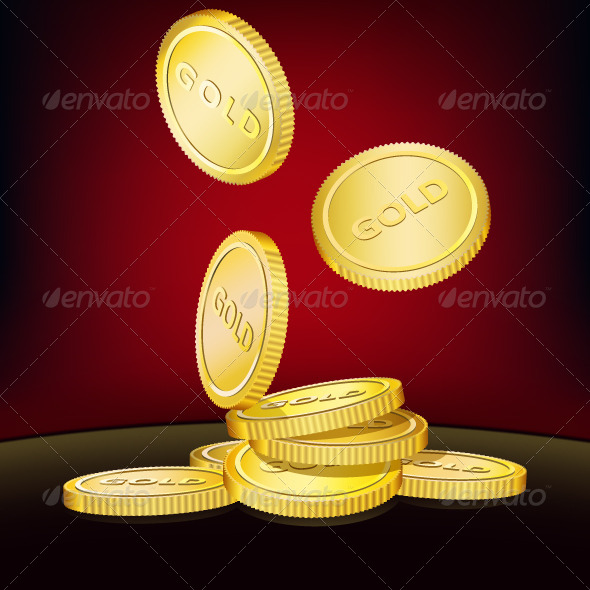 Falling Gold Coins Falling Gold Coins