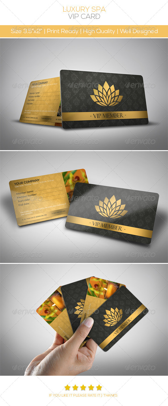 Luxury Spa Vip Card Luxury Spa Vip Card