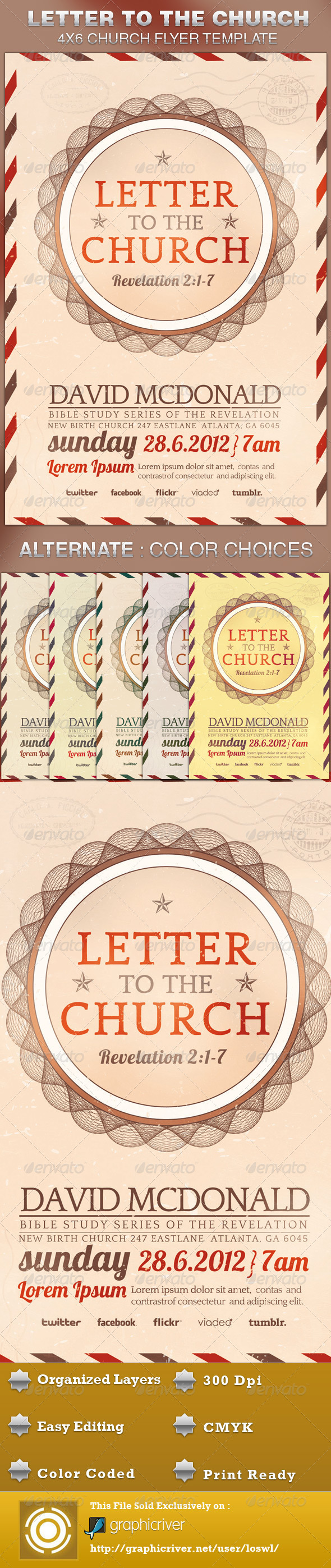 Letter to the Church Flyer Template - Church Flyers